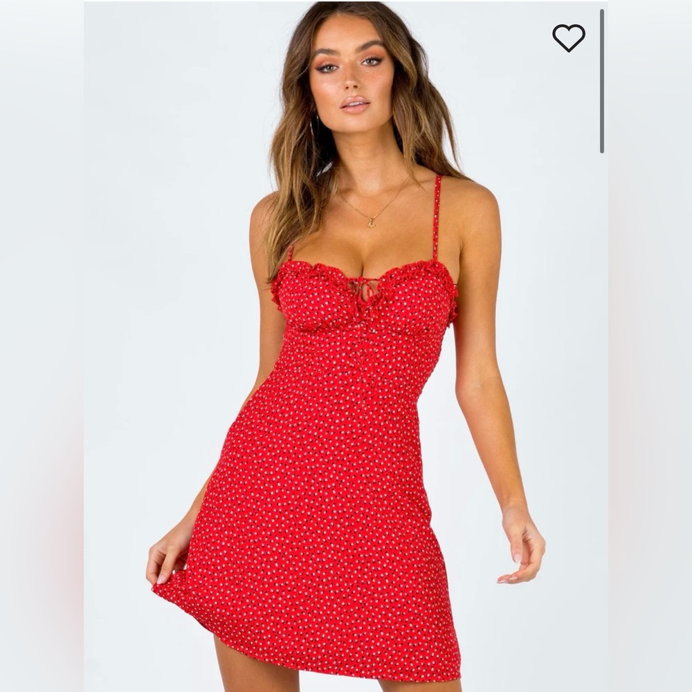 Princess Polly Red Heart Print Dress